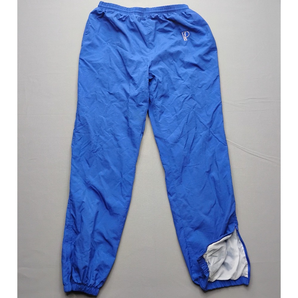 Pro Player Mens XL Royal Blue Windbreaker Track Pants Ankle Zip Joggers vintage